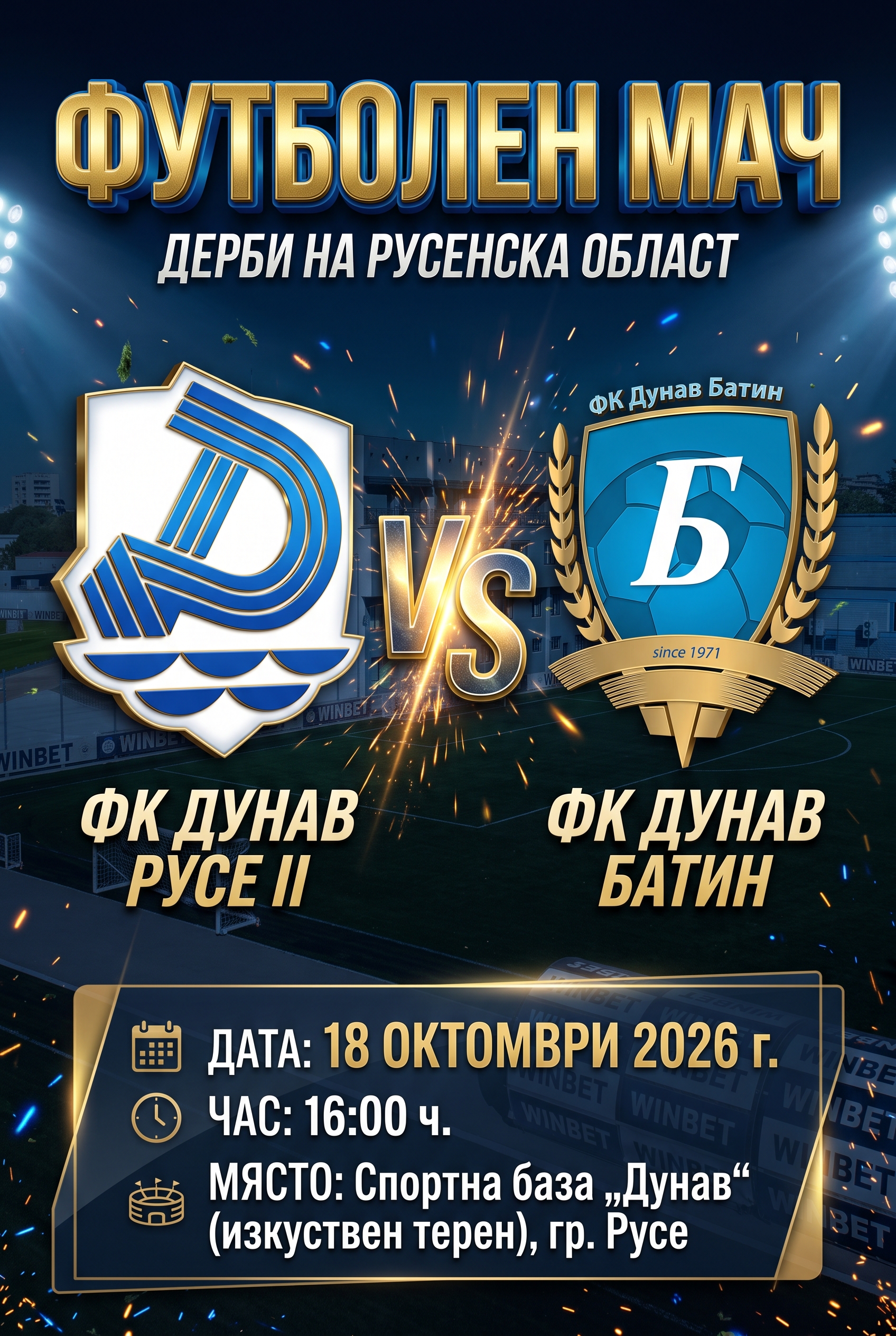 дунав русе vs дунав батин